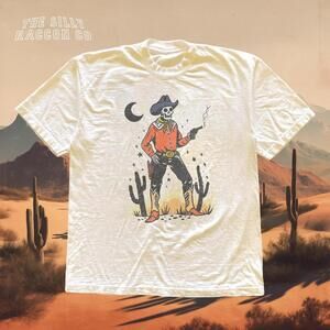 Cowboy Skeleton Shirt, Western Graphic Tee, Funny Gothic Cowboy T Shirt